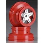 SCT Chrome Wheel Red Beadlock 1/16 Slash (2)