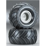 Tires/Wheels Assembled 1/16 Grave Digger (2)