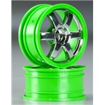 Wheels, Volk Racing Te37- Chrome/Green (2)