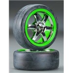 Tires/Whls Assembled Volk Racing TE37 Chrm/Grn (2)