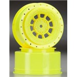J Concepts Hazard 12mm SC10/4x4 Hex Wheel Yellow (2)