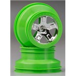 Wheel SCT Chrome Green Beadlock 2WD Front Only (2)