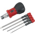 4-Piece Metric Hex Wrench Set with Handle