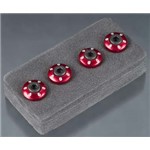 Wheel Nut Washer Aluminum Red 3x12mm CS (4)