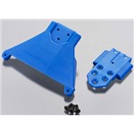 RPM Front Bulkhead For Slash 4X4 Lcg Chassis And Rustler 4X4, Blue