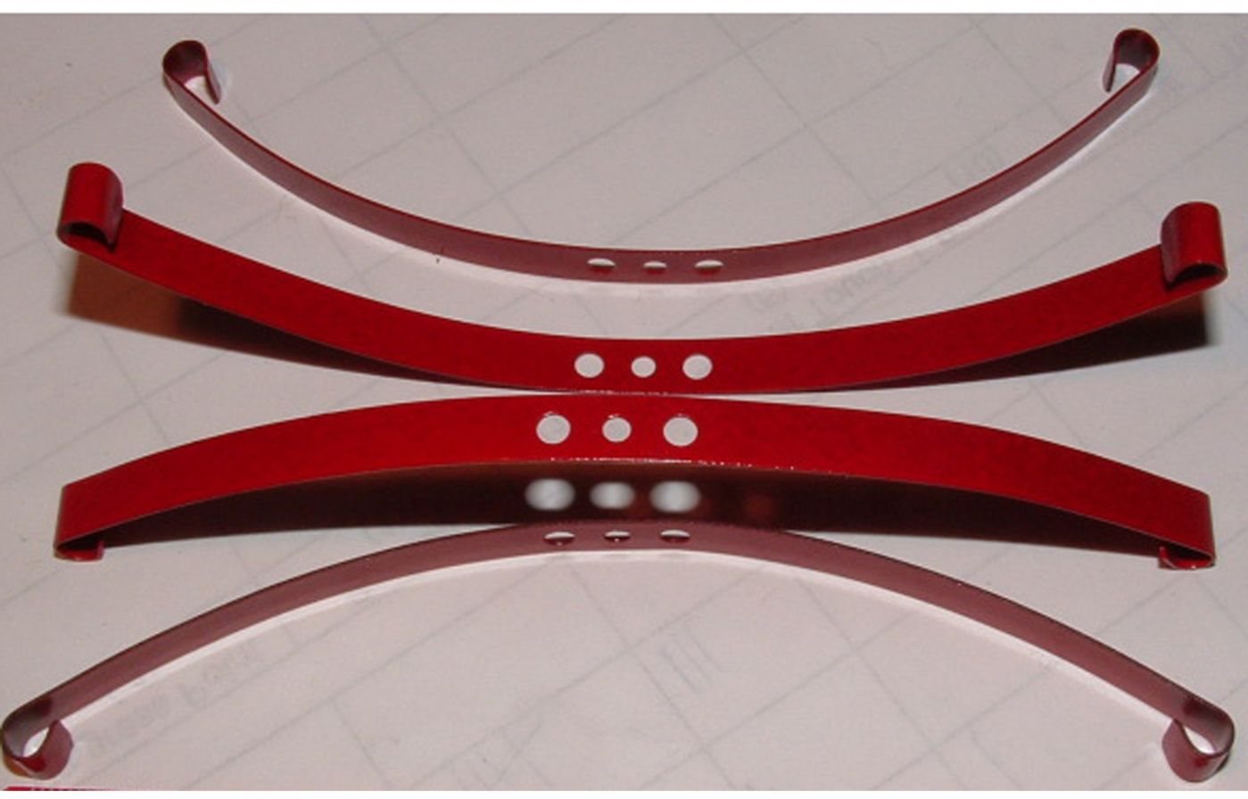 RC 4WD Red Super Soft Flex Leaf Springs (4)