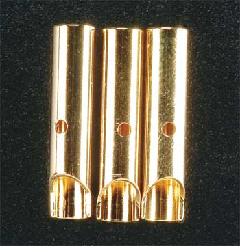 Great Planes Gold Plated Bullet Conn Female 4mm (3)