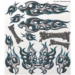 Diamond Fiber Flames Large Decal