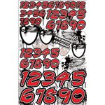 Skull Numbers - Red