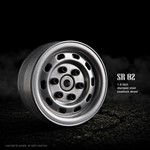 Gmade 1.9 Sr02 Beadlock Wheels (Semigloss Silver) (2)