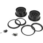Wheel & Beadlock Set, Black (2), 5T