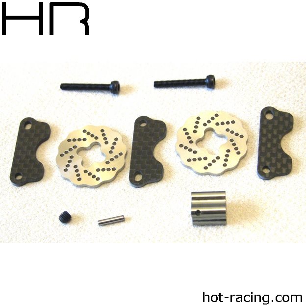 Hot Racing Carbon Dual Steel Wave Brake For Traxxas Jato