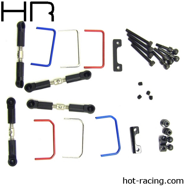 Hot Racing Full Front And Rear Sway Bar Kit For 1/16 Traxxas