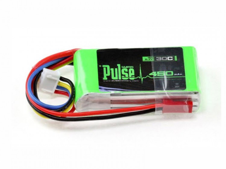 Pulse LIPO 450mAh 11.1V 30C(JST plug) - Blade 180 CFX