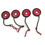 Red Body Clips With Rubber Leash & Body Washer