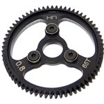 Black 65T Hardened Steel Spur Gear 32P 0.8m