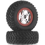 Tires/Wheels Assembled Glued SCT Chrome Wheels
