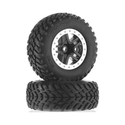 Traxxas Tire/Wheel Assembled Glue SCT Split-Spoke Black