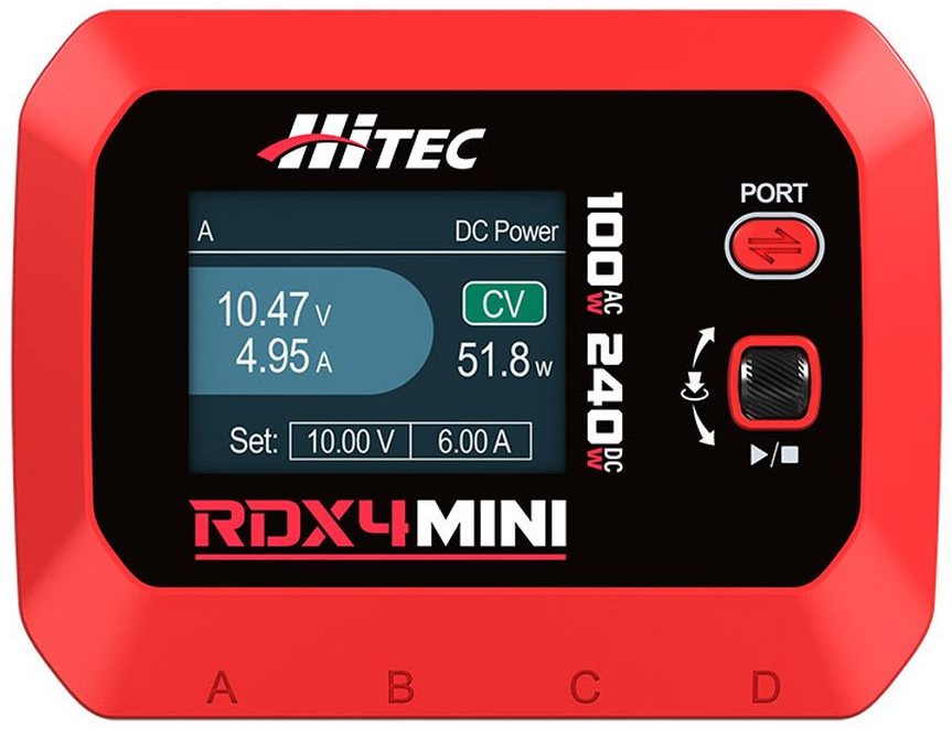 Hitec Rdx4 Mini 240W Dc 100W Ac Battery Charger (1-4S)