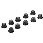 M3 Flanged Aluminum Lock Nuts, Black (10)