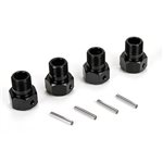 Wheel Hex Black & Pin (4): MTXL