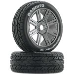 Bandito Buggy Tire C2 Mounted Spoke Black Chrome (2)
