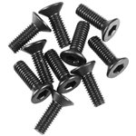 M2.6x8mm Hex Socket Flat Head Black (10)