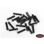 Miniature Scale Hex Bolts M3x12mm Black