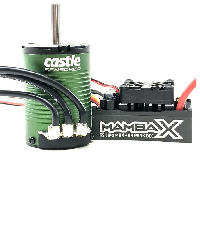 Castle Creations Mamba X Sct Pro Sensored 25.2V Wp Esc & 1410-3800Kv 5Mm Combo