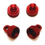ST Racing Concepts Cnc Machined Aluminum Upper Shock Caps, Red, For Traxxas, (4Pcs)