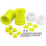 Tribute 2.6 X 3.6" Monster Truck Wheels W/ Adaptors, Yellow, 2Pc