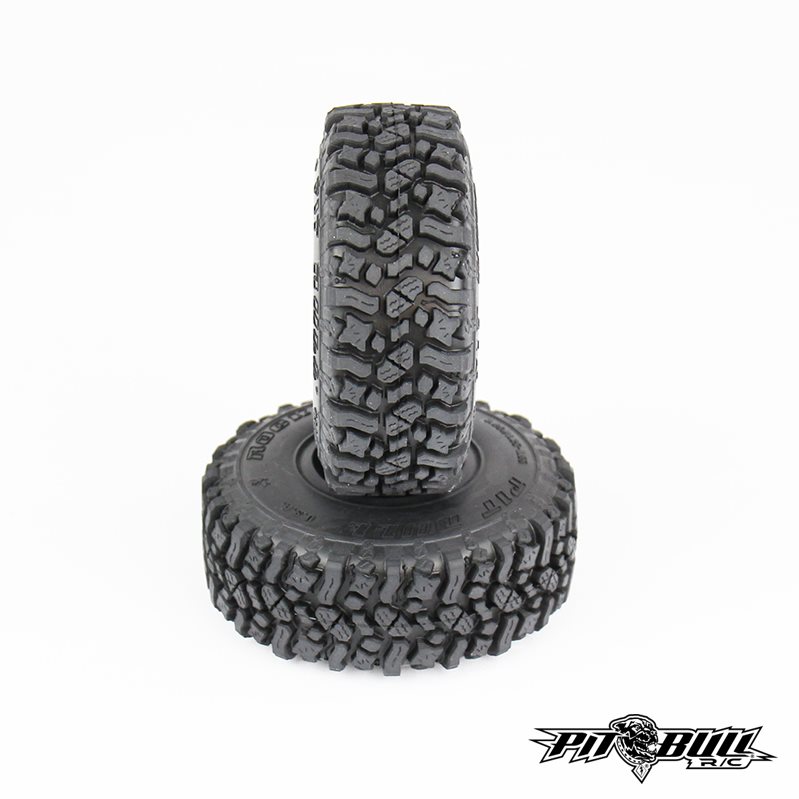 Pit Bull Rock Beast 1.55\" Scale Tires, Alien Kompound, W/ Foam Inserts