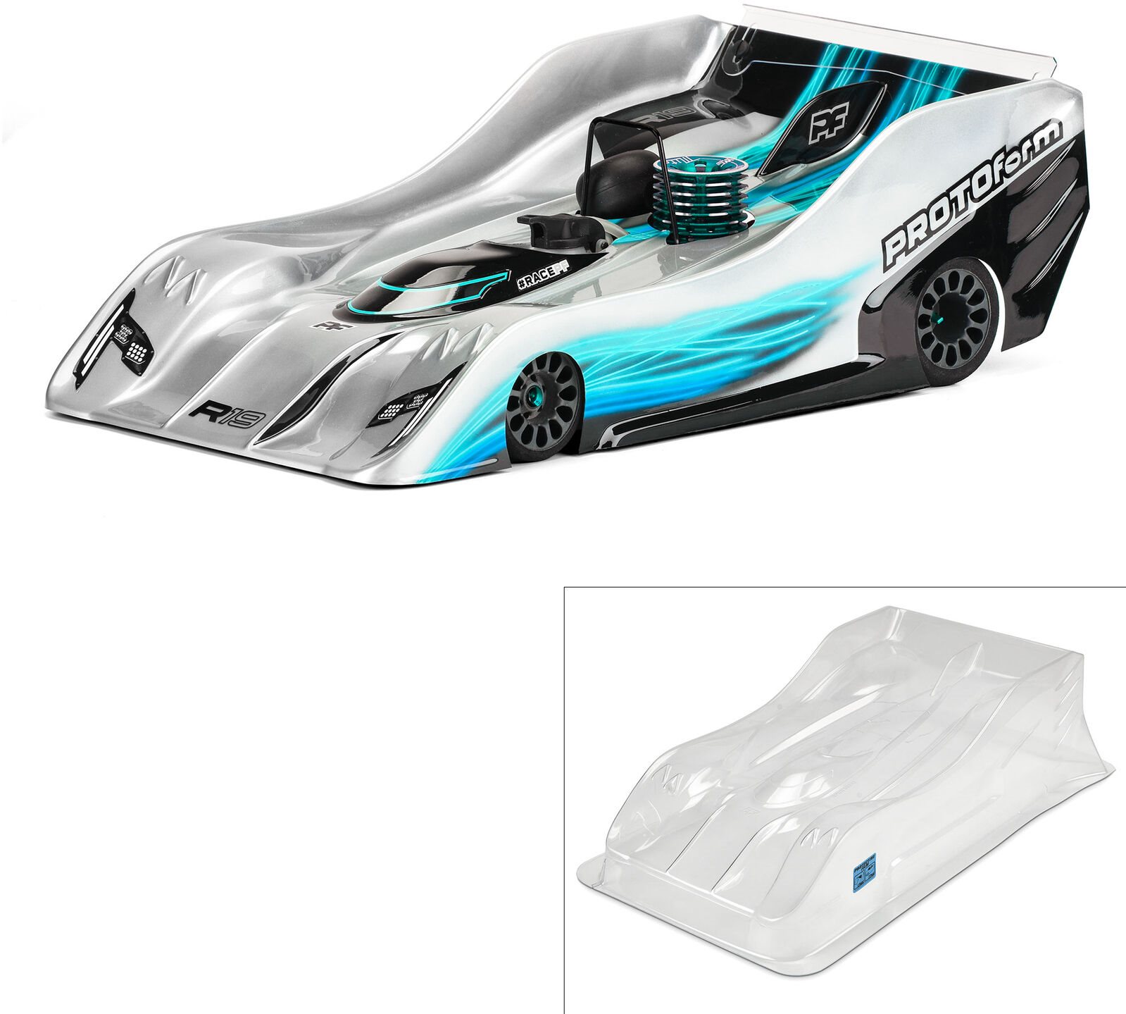 Protoform R19 1/8 On Road Clear Body (Lightweight) Protoform R19 1/8 On Road Clear Body (Lightweight)