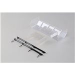 Polycarbonate Wing, Pre Cut,Clear: 8/E/T 4.0