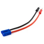 E-Flite EC5 Device Charge Lead with 6" Wire & Jacks, 12Awg
