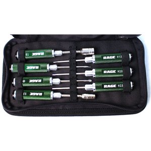 Rage RC Compact 7 Piece Machined Tool Set With Case