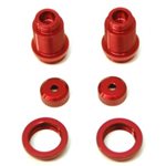 Aluminum Threaded Shock Bodies W/Collars, Red, For Traxxas 4Tec