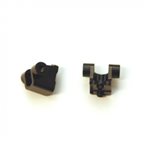 Black Cnc Machined Aluminum Front Lower Shock Mount (1 Pair) For