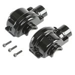 Aluminum Diff Case, Black: LST/2, 3XL-E