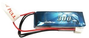 Gens Ace 300mAh 7.4V 25C 2S1P Lipo Battery Pack with JST-PHR plug