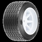 VTA Rear Tires (31mm) Mounted White Wheels (2)