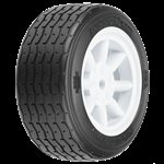 VTA Front Tires (26mm) Mounted White Wheels (2