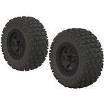 ARRMA dBooots Fortress SC Tire Set Glued Black (2)