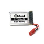 Rage RC 1S 3.7V 650Mah Lipo Battery; Stinger 240