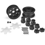 Dragon 2.6" Mega Truck Whl w/Adpt Discs Blk (2)