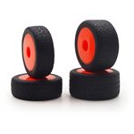 Carisma Gt24b Tires, Mounted (4): Orange Wheels