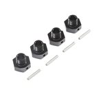 20mm Wheel Hexes and Pins, BLK (4): Super Baja Rey
