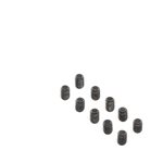 Set Screws, Stl, BO, Flat Point, M4 x 6mm (10)