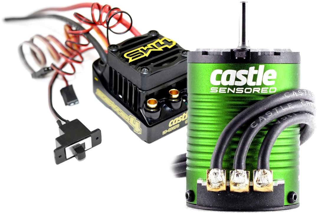 Castle Creations Sidewinder 4 Waterproof Sensorless Esc, W/ 1406-6900Kv Sensored