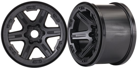 Traxxas WHEELS, 3.8\' (BLACK) (2)